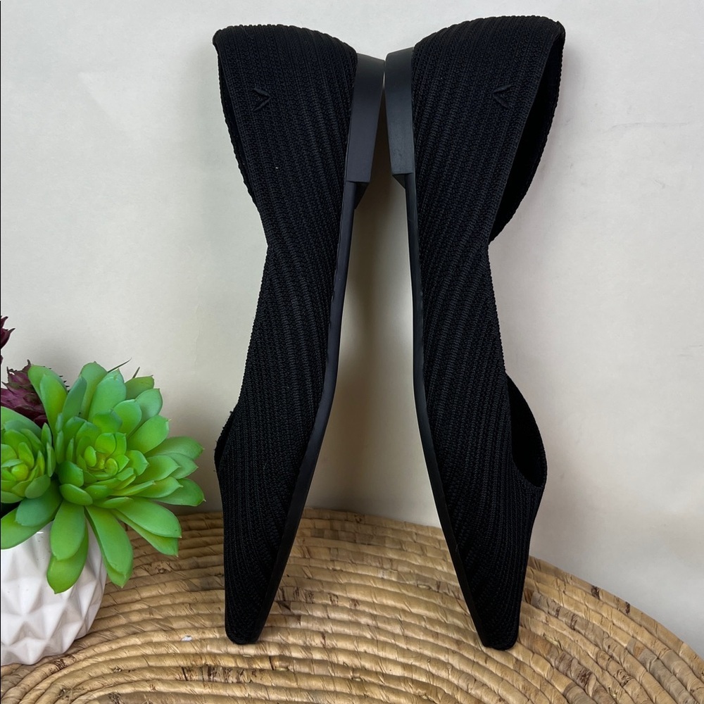 New Vivaia Melia Women's Black Knit D’Orsay Flats Pointed - Picture 8 of 9